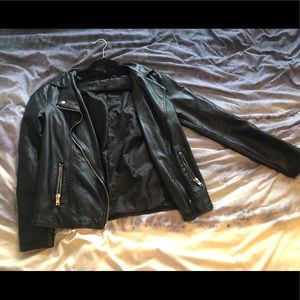 New Look Tall Vegan Leather Black Jacket
